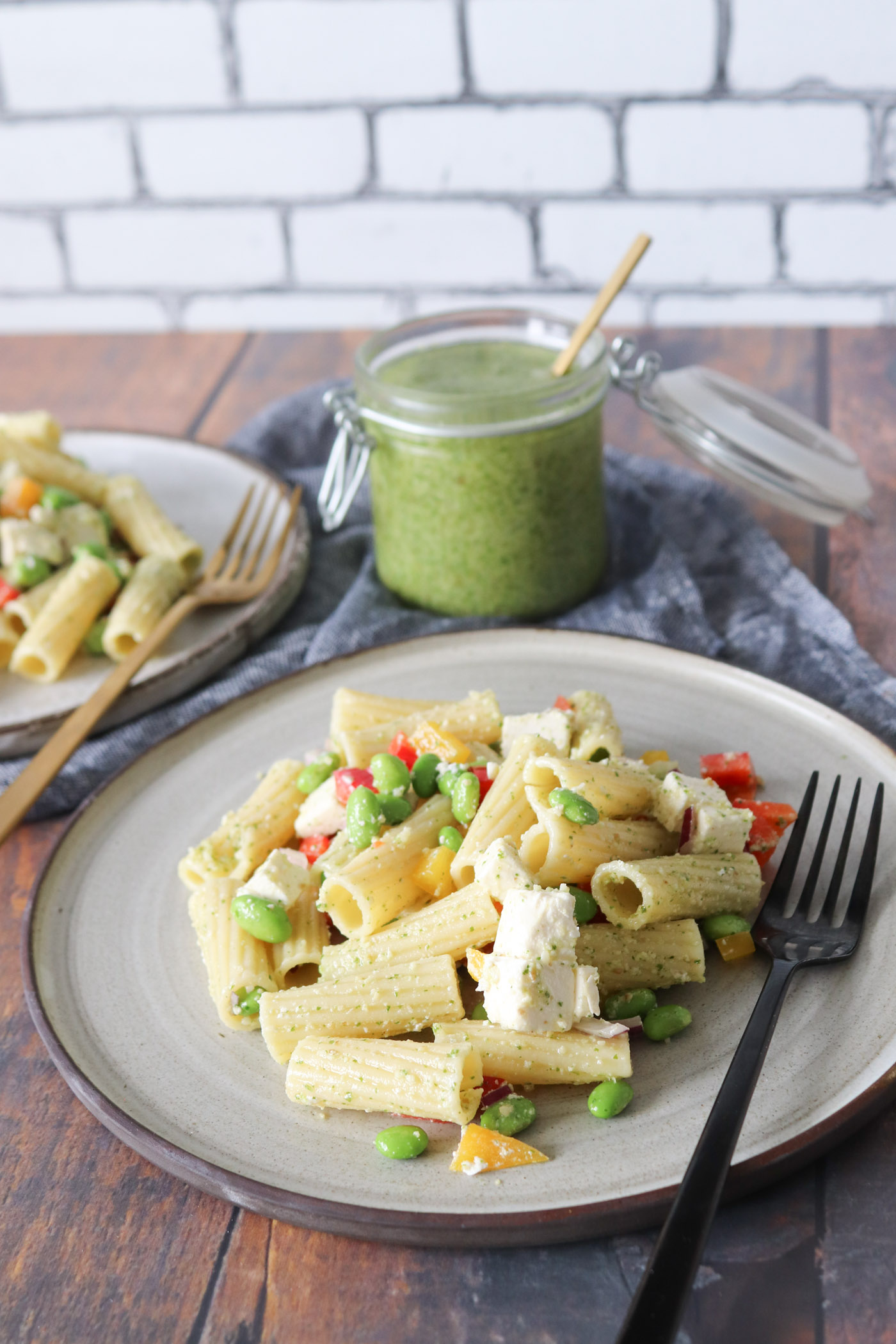 Pastasalat Med Hjemmelavet Pesto Pastasalat Til Madpakken