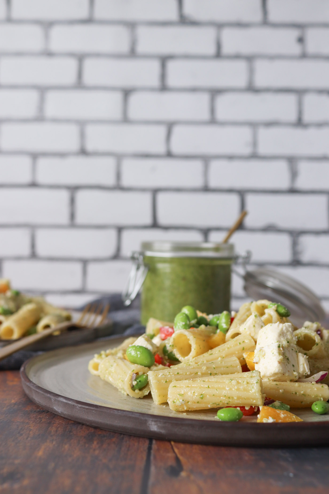 Pastasalat Med Hjemmelavet Pesto Pastasalat Til Madpakken