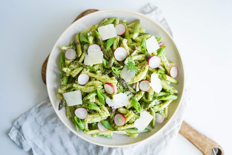 Pastasalat Med Pesto Pasta Med Hjemmelavet Pesto