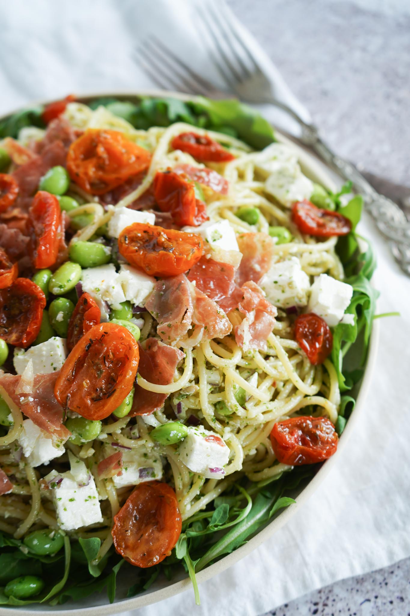 Spaghettisalat Med Pesto Hjemmelavet Pastasalat