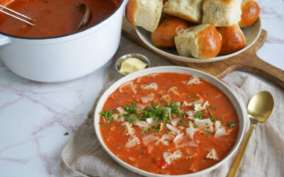 Pesto tomatsuppe