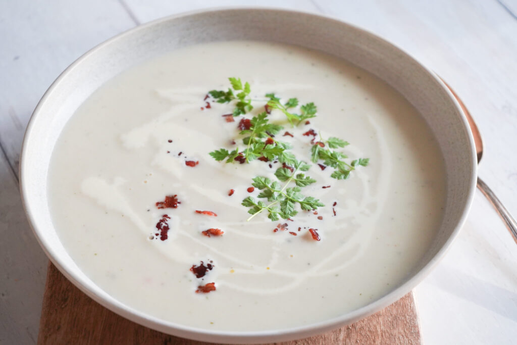 Blomkålssuppe - opskrift på blomkålssuppe - blomkålssuppe opskrift