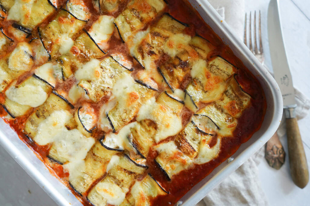 Aubergineruller Med Ricotta