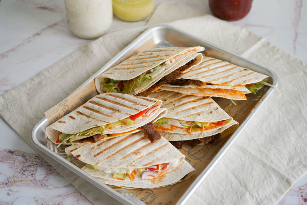 Tortilla panini med kebab