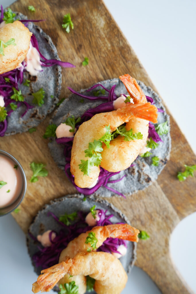 Tacos Med Indbagte Rejer