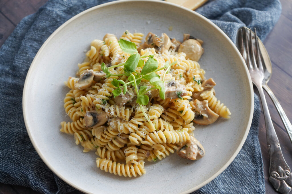 Pasta Med Cremet Svampesauce