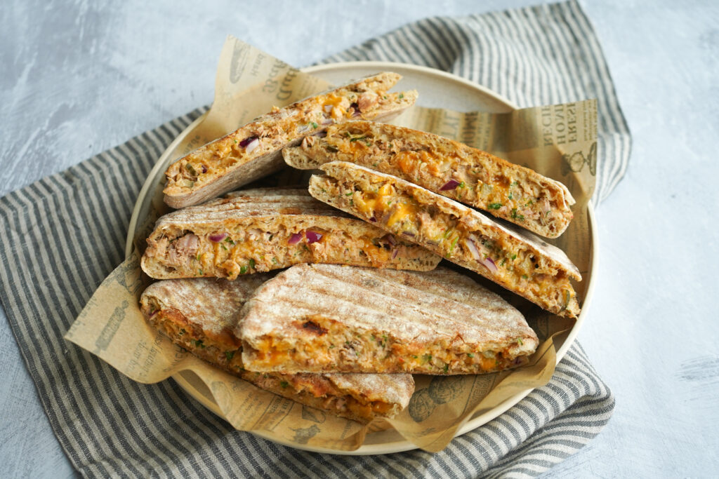 Chopped tuna melt toast