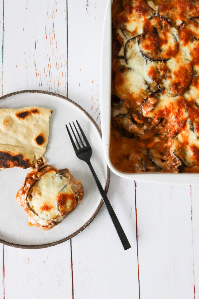 Moussaka - Auberginer Bagt Med Oksekød Og Ost