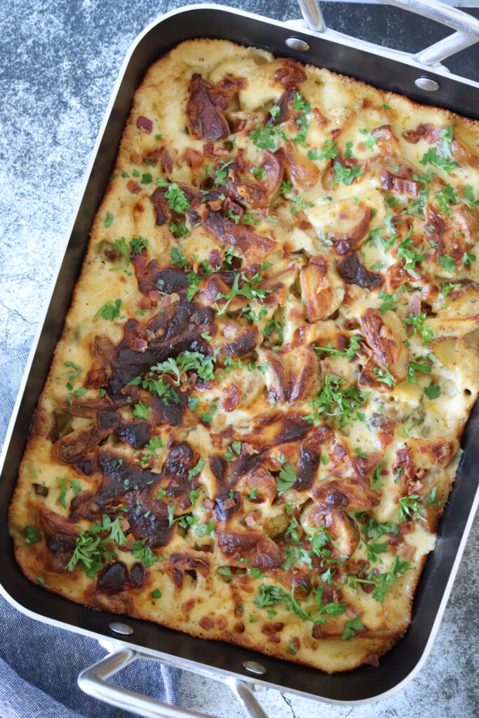 Kartofler med bacon og ost