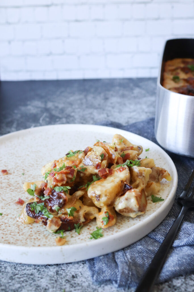 De Nemmeste Flødekartofler Med Bacon - Opskrift På Flødekartofler