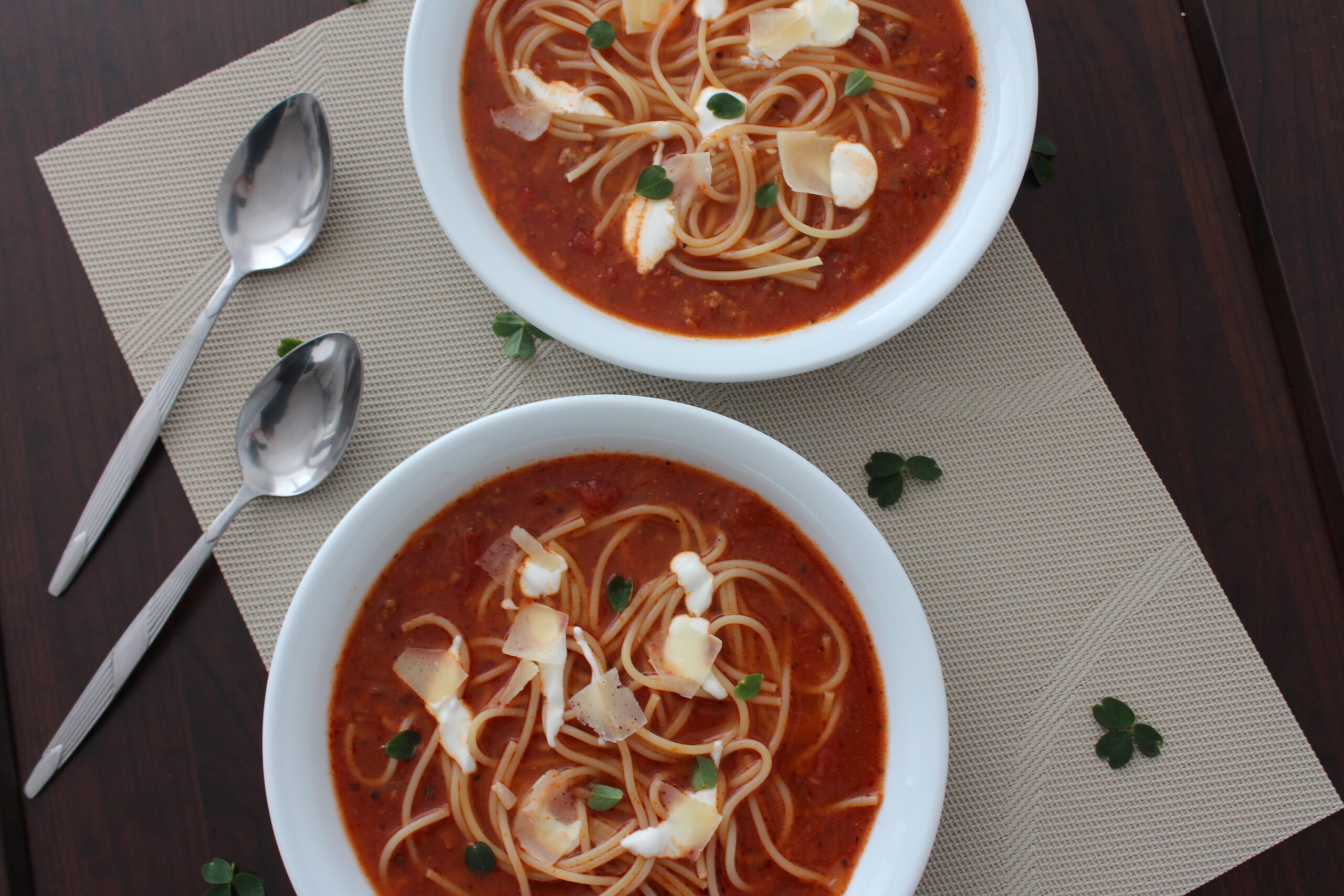 Spaghetti Bolognese Suppe