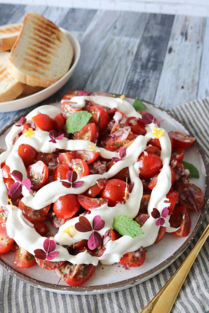 Tomatsalat Med Fetacreme - Marinerede Cherrytomater Med Feta