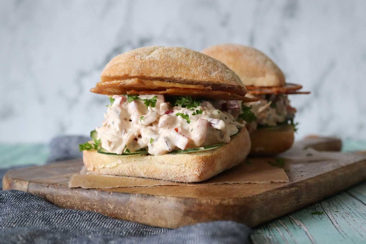 Den Bedste Kyllingesalat Sandwich