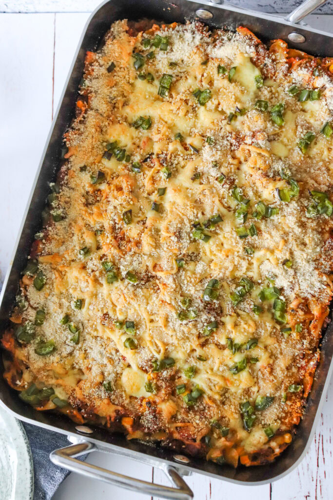 Taco Pasta Bake - Pastaret Med Oksekød Og Tacokrydderi Bagt Med Ost