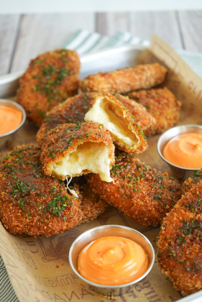 Chili/honning friteret flødehavarti