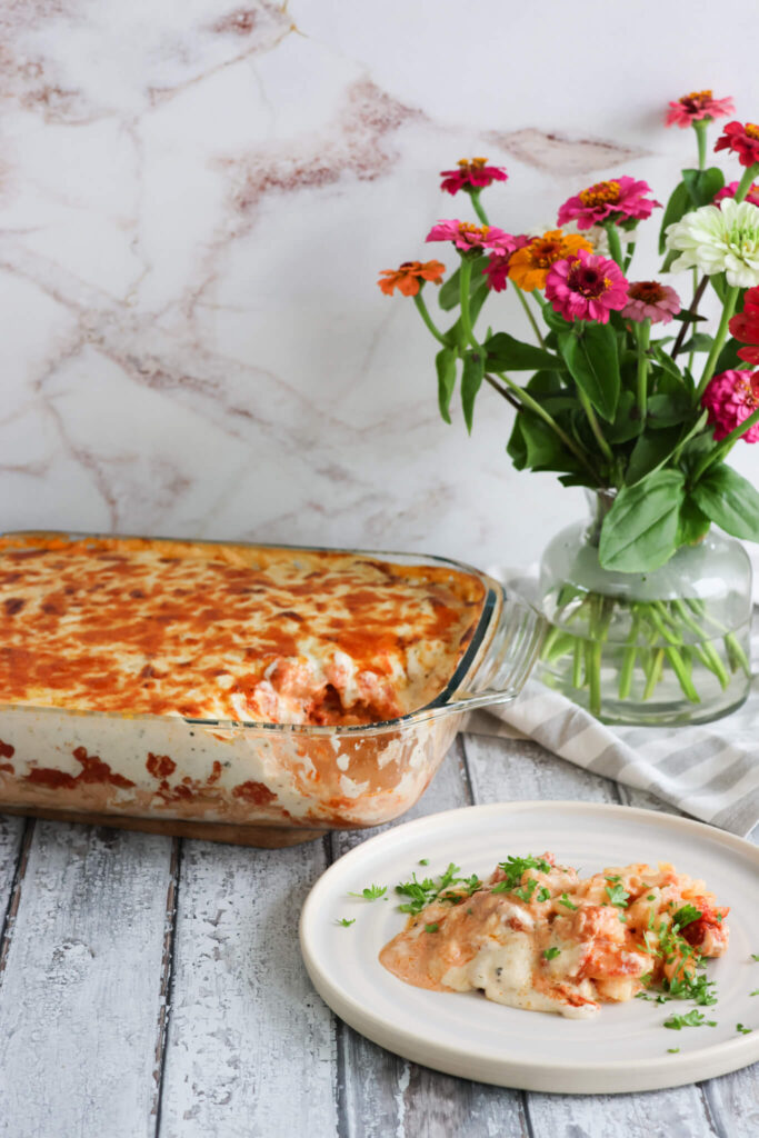 Kartoffelfad med kylling og pikantost