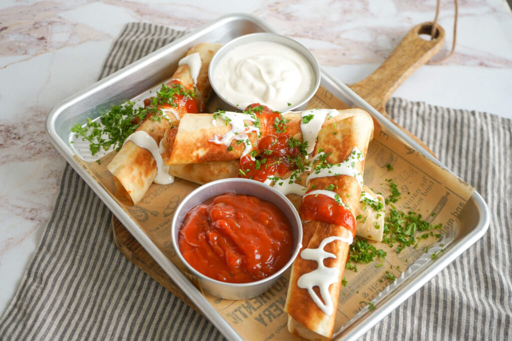 Spicy taquitos med kylling