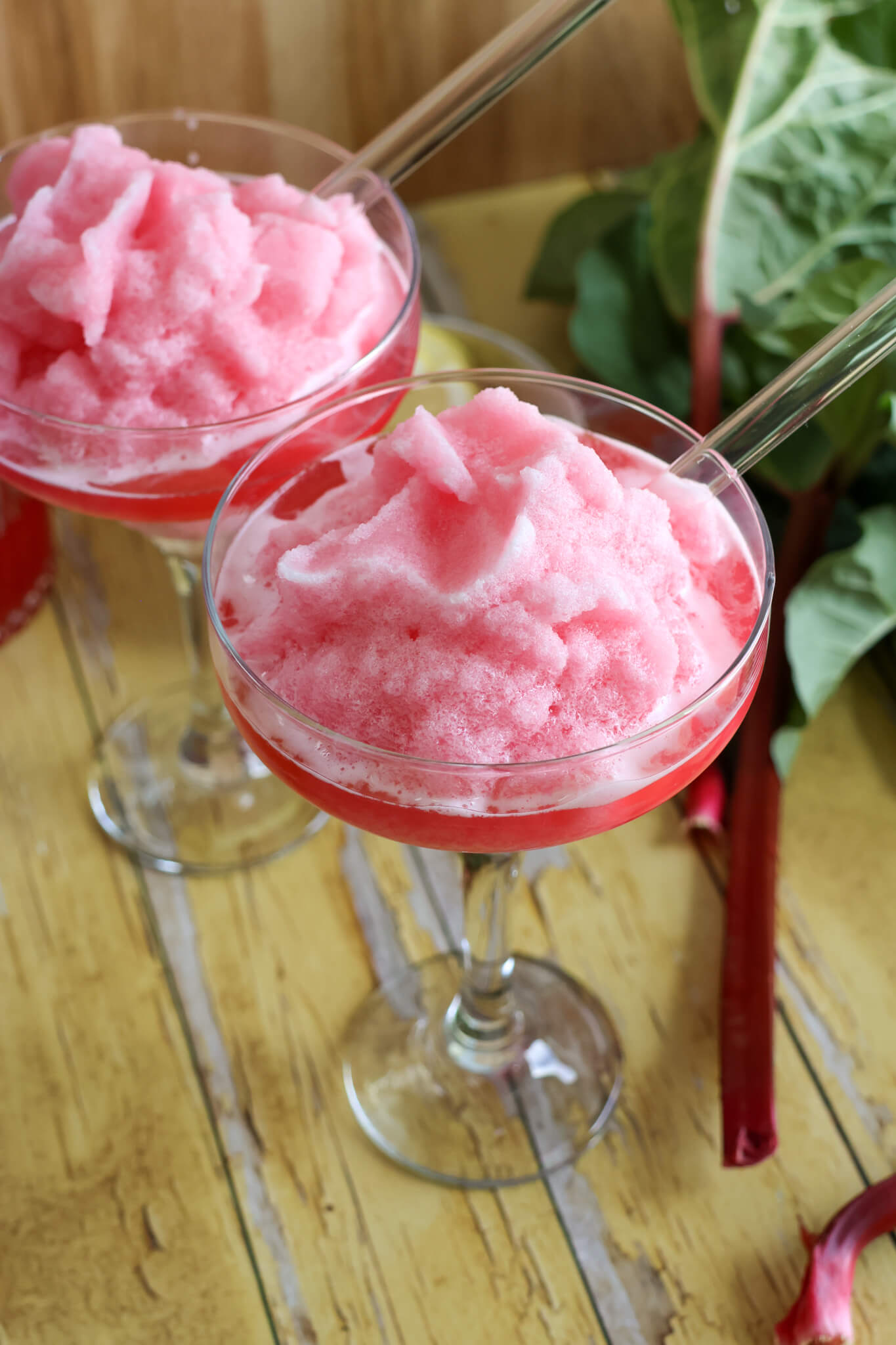 Frossen rabarberlemonade