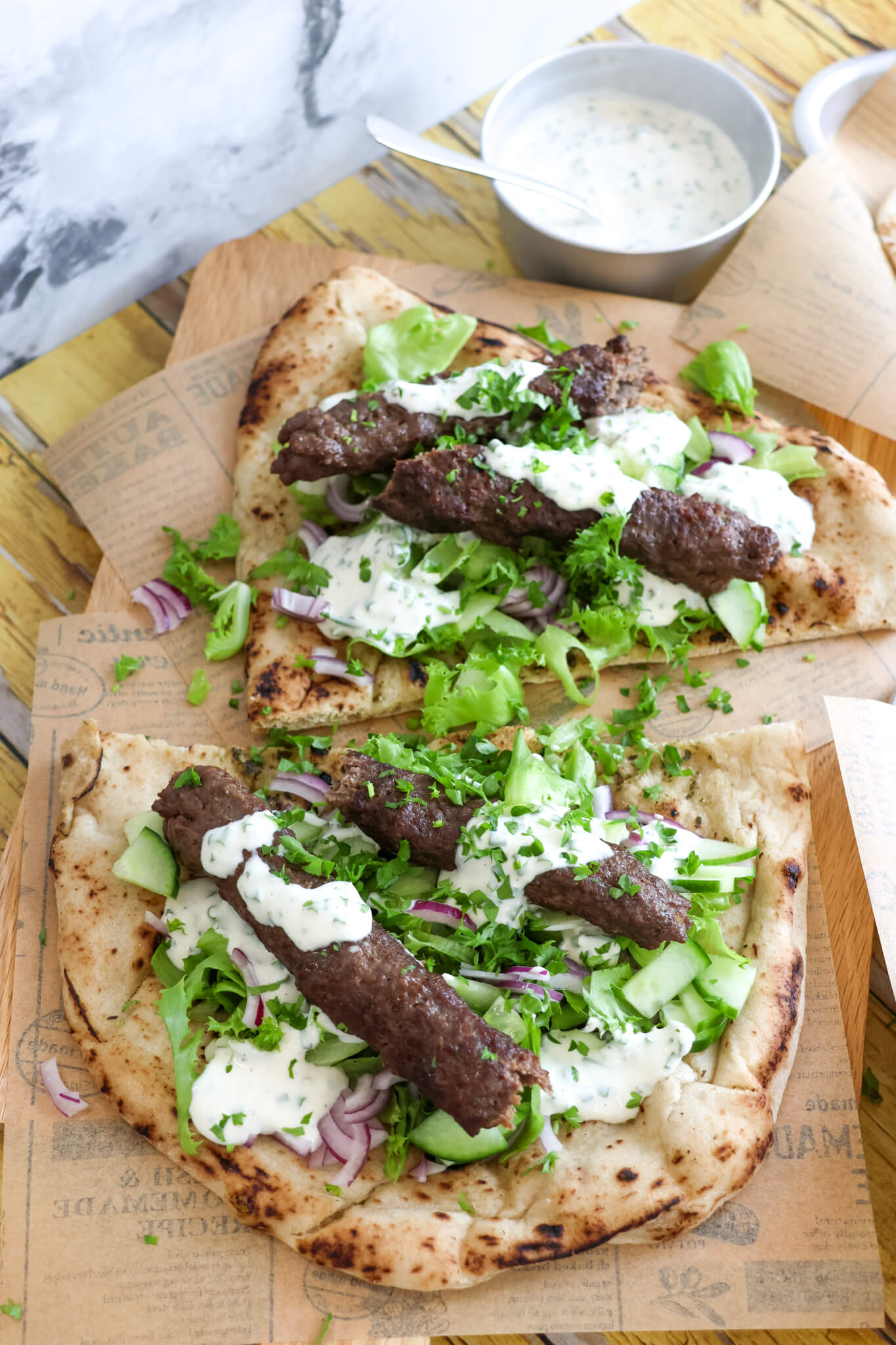 Kebabspyd på grill