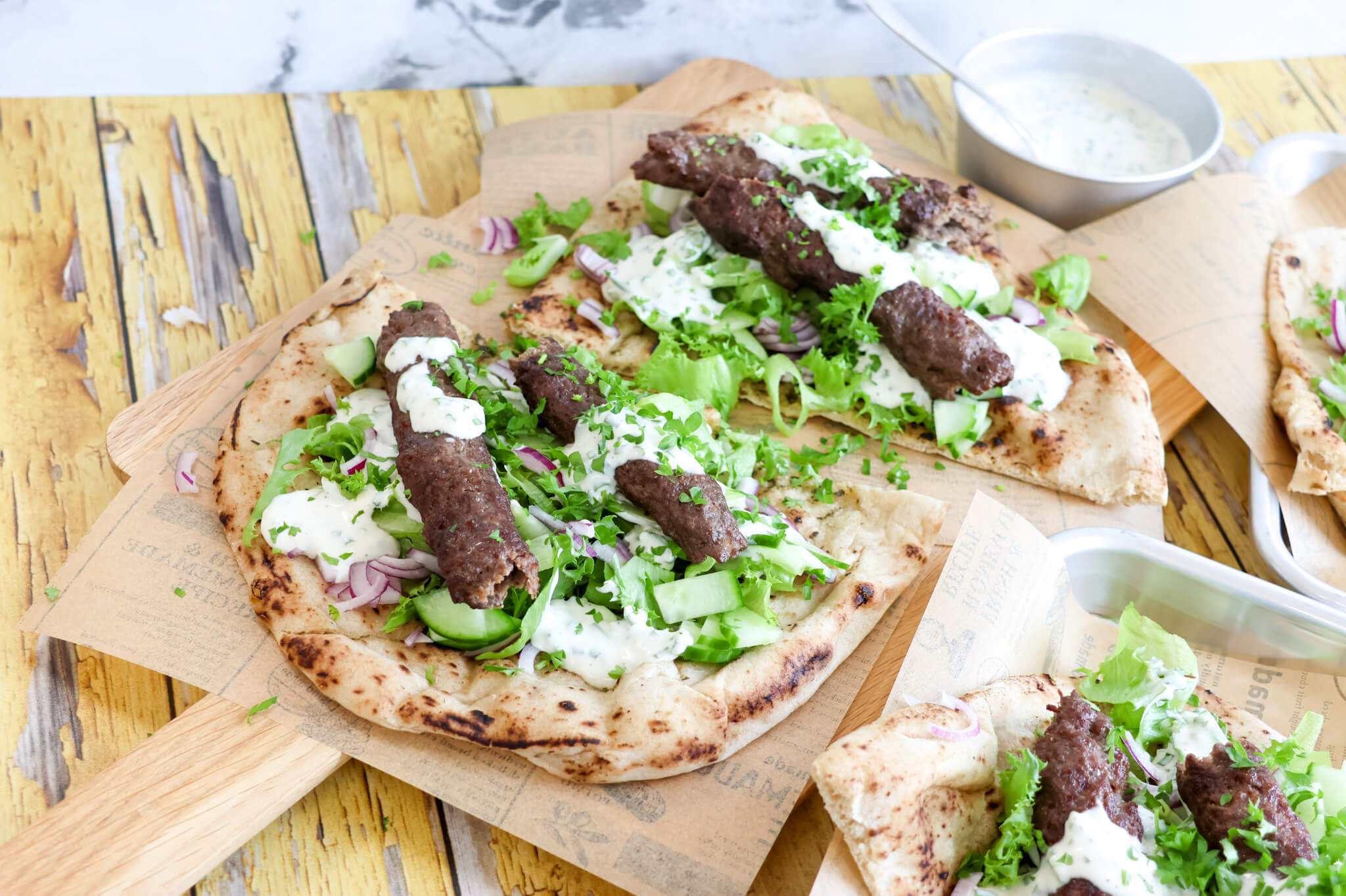 Kebabspyd på grill