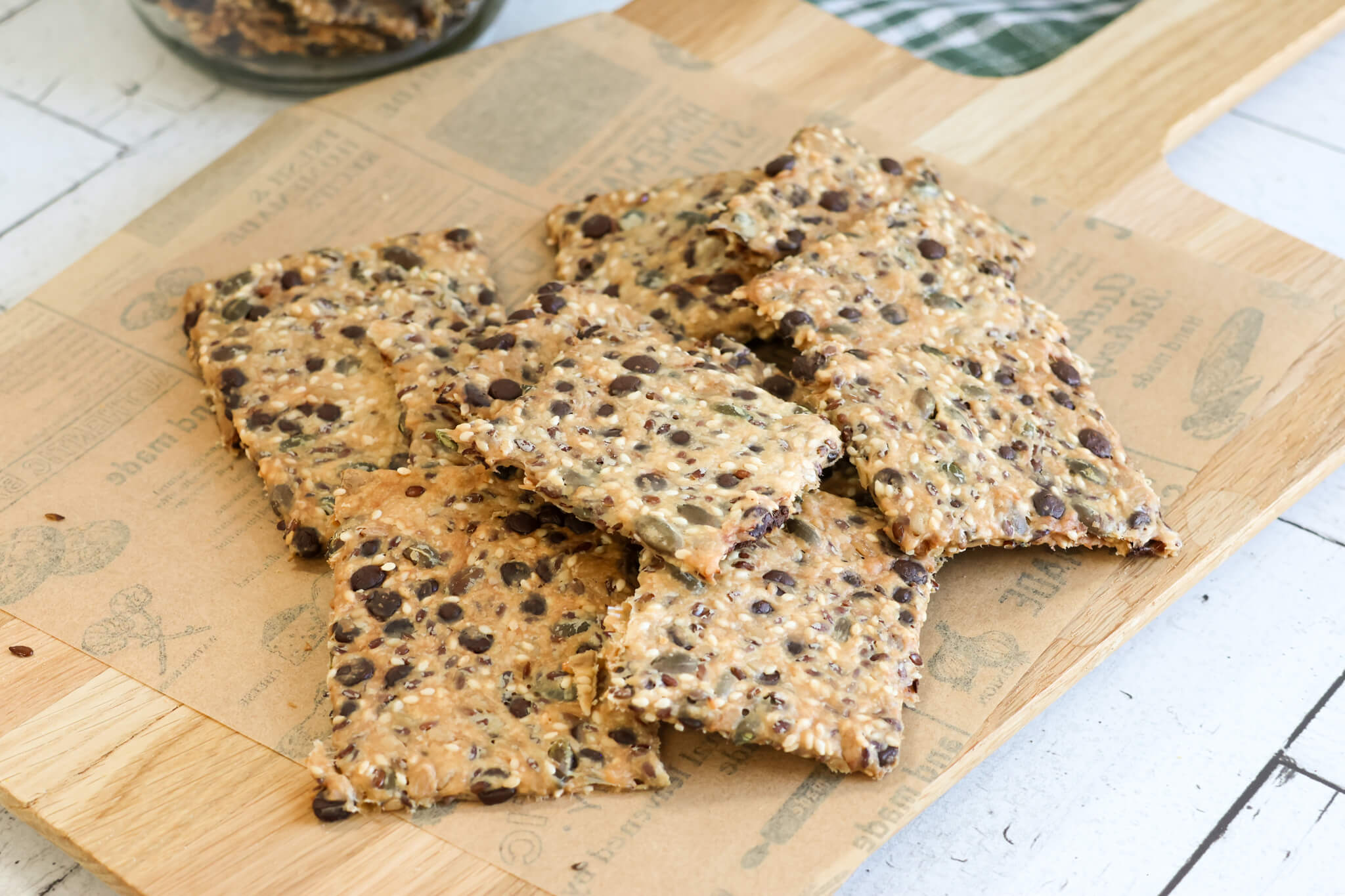 Knækbrød med chokolade Knækbrød med chokolade