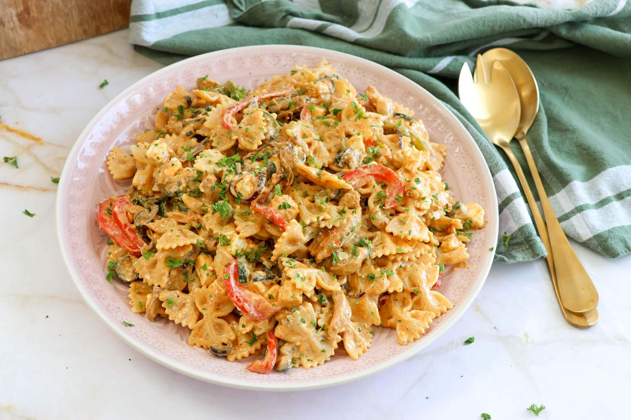 Fajita pastasalat med kylling