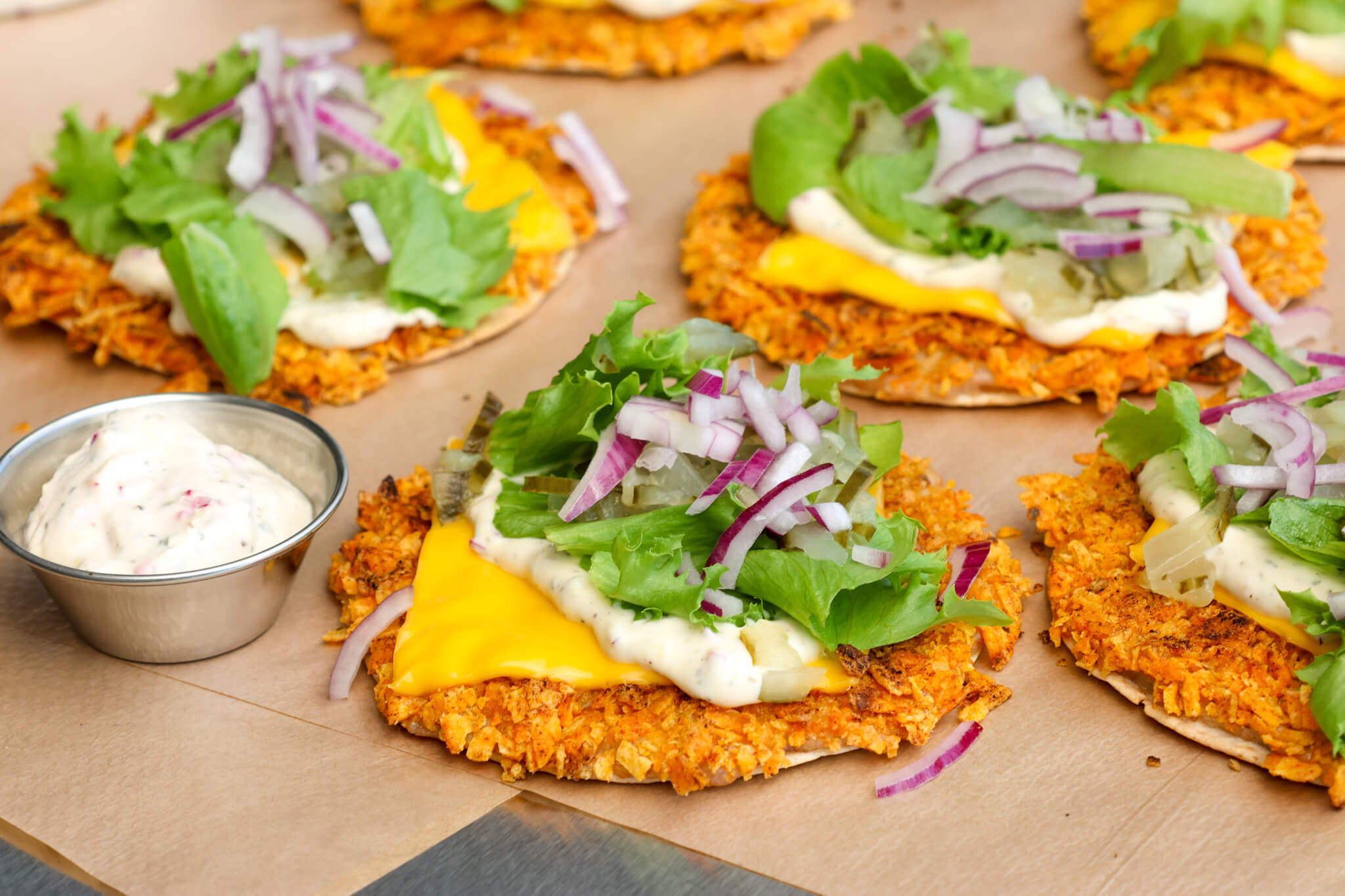 Kylling nachos smash tacos