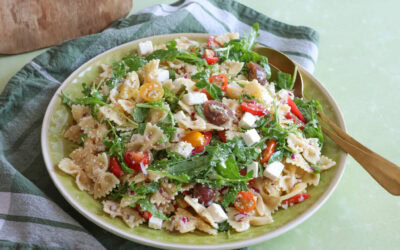 Pastasalat med rucola og feta