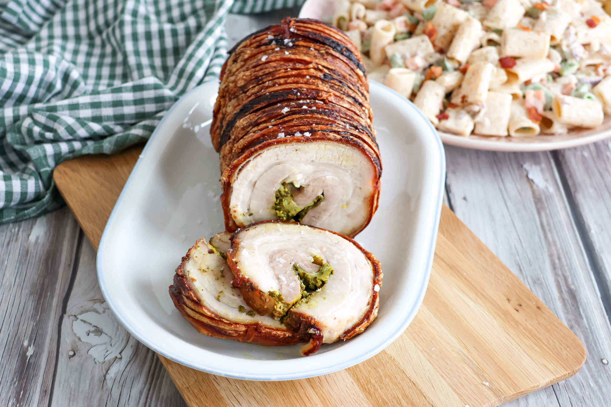 Porchetta på rotisseri