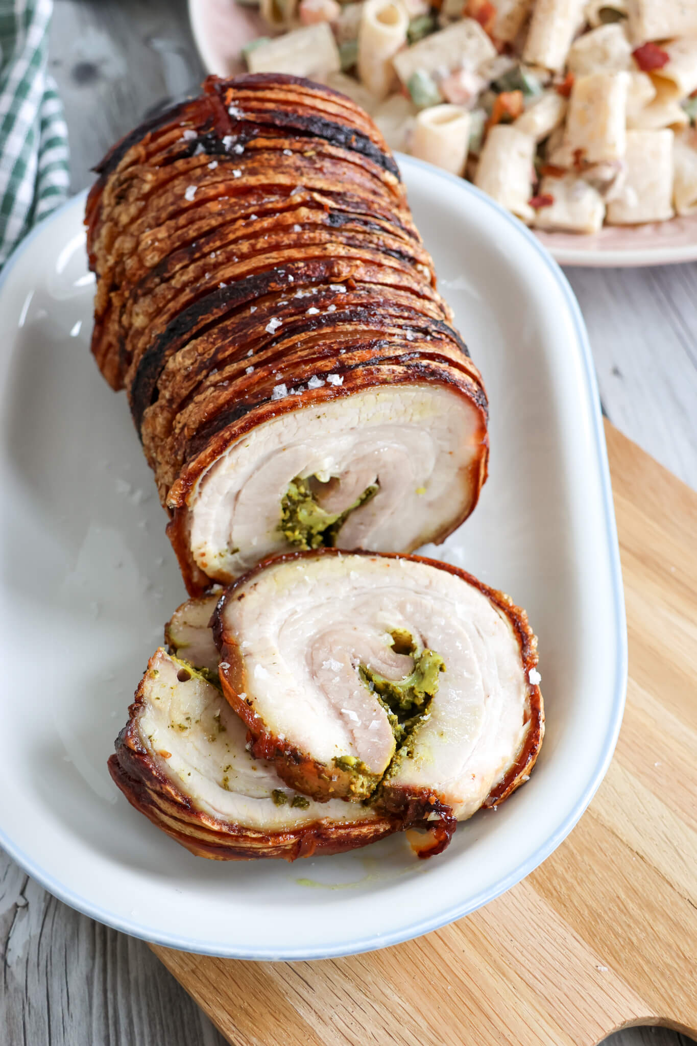 Porchetta på rotisseri