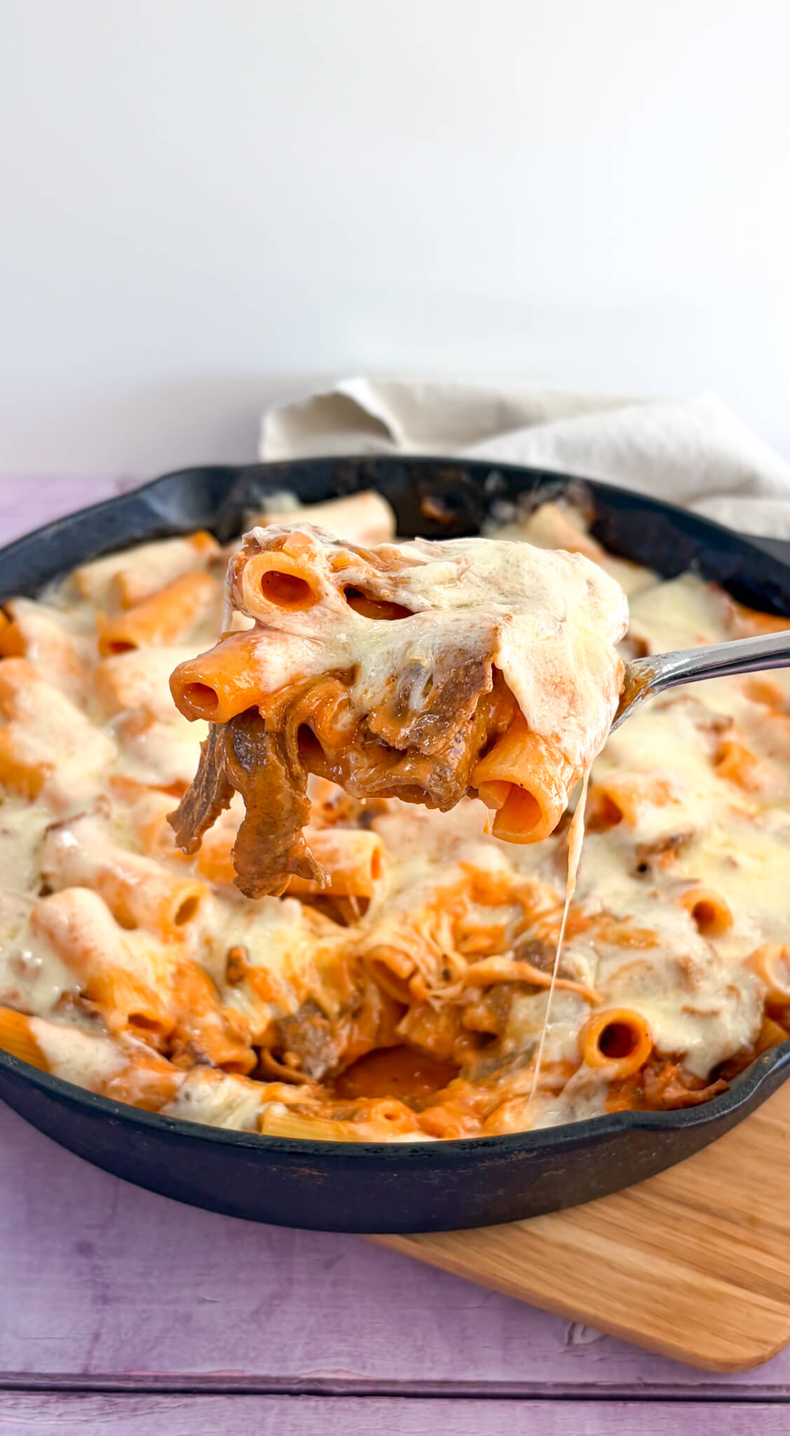 Pasta al forno med kebab
