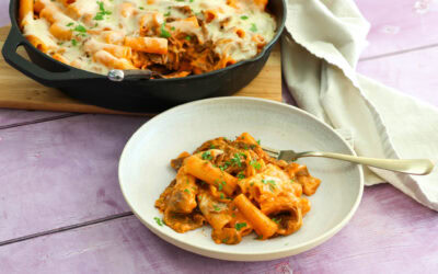 Pasta al forno med kebab