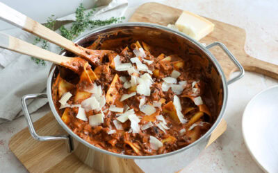 Pasta med belugalinser